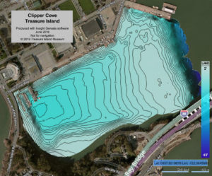 Clipper Cove 1' contours